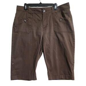 Charter Club Capri Convertible Shorts 16 XL Pockets Outdoors Hiking Brown Basics
